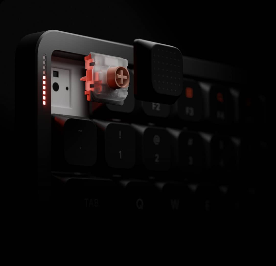 A switch lifted out of its hot-swappable socket